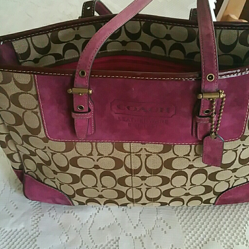 Coach  Fall suede handbag